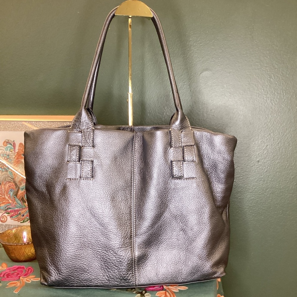 Barr & Barr Silver/blue Metallic Tote‎ Bag - Picture 2 of 6